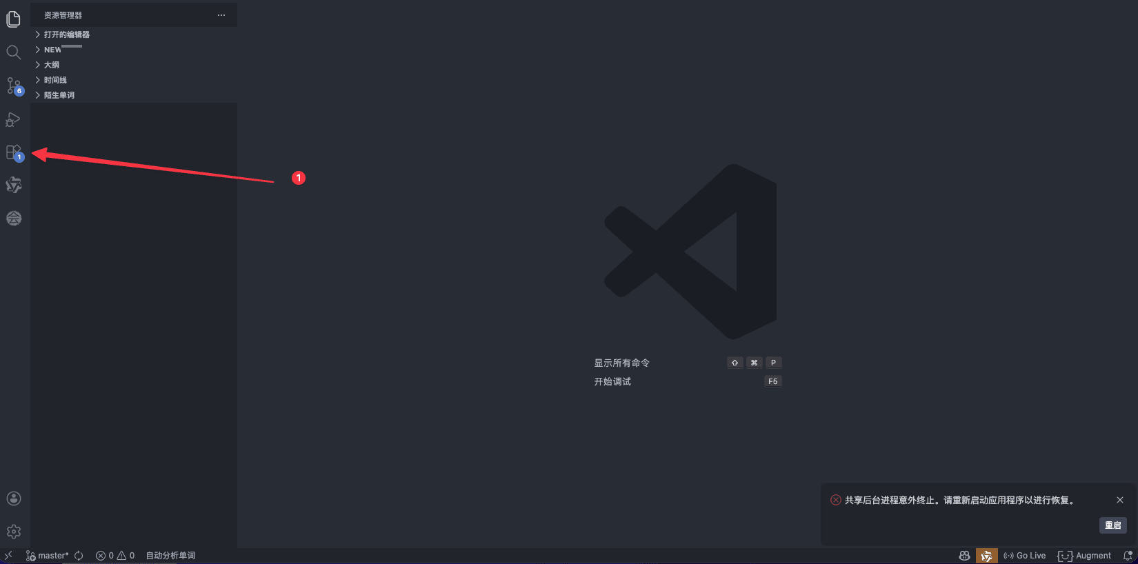 图片展示了VS Code